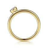 Gabriel & Co. bezel diamond ring enhancer, alternate view