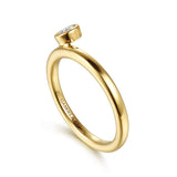 Gabriel & Co. 14K yellow gold diamond enhancer, side view