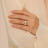 Gabriel & Co. 14K yellow gold Oura ring enhancer, lifestyle view