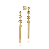 14K Yellow Gold Bujukan Drop Earrings | In-Store