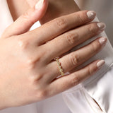 14K Yellow Gold Bujukan Station Delicate Stackable Ring