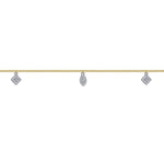 Gabriel & Co. diamond leaf and square charm anklet, charm detail