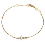 14K Yellow Gold Chain Bracelet with Diamond Cross Gabriel & Co. | In-Store