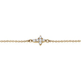 14K Yellow Gold Chain Bracelet with Diamond Cross Gabriel & Co. | In-Store