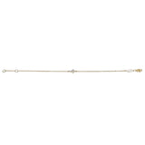 14K Yellow Gold Chain Bracelet with Diamond Cross Gabriel & Co. | In-Store