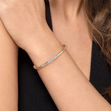 Bujukan 14K Yellow Gold Diamond Cuff Bangle