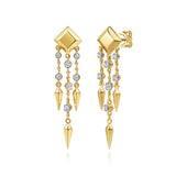 Gabriel & Co. Kaslique 14K Yellow Gold Diamond Drop Chandelier Earrings