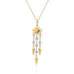 Gabriel & Co. Kaslique 14K Yellow Gold Diamond Drop Chandelier Necklace