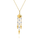 Gabriel & Co. Kaslique 14K Yellow Gold Diamond Drop Chandelier Necklace
