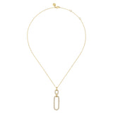 Gabriel & Co. Diamond Link Chain Drop Pendant Necklace
