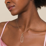 Gabriel & Co. Diamond Link Chain Drop Pendant Necklace