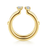 Gabriel & Co. open marquise diamond Oura ring enhancer, alternate view