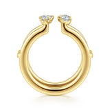 Gabriel & Co. open marquise diamond Oura ring enhancer, alternate view