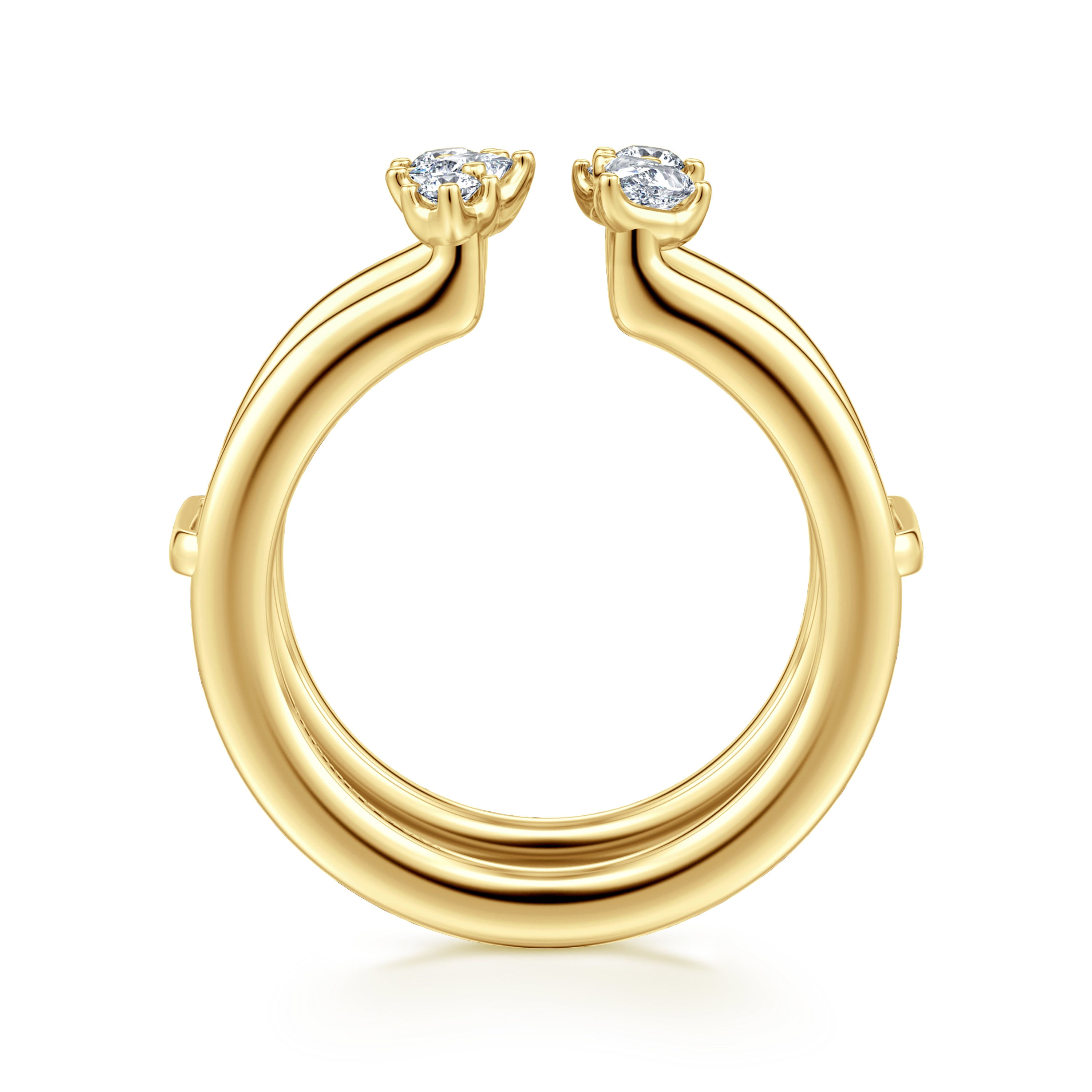Gabriel & Co. open marquise diamond Oura ring enhancer, alternate view