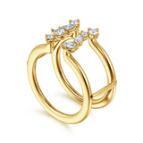 Gabriel & Co. 14K yellow gold smart ring enhancer, side view