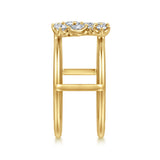Gabriel & Co. round, marquise, princess and pear diamond detail