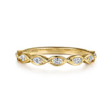 Claudia 14K Yellow Gold Diamond Wedding Band by Gabriel & Co.