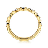 Claudia 14K Yellow Gold Diamond Wedding Band by Gabriel & Co.