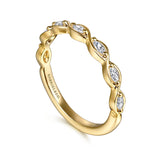 Claudia 14K Yellow Gold Diamond Wedding Band by Gabriel & Co.