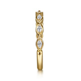 Claudia 14K Yellow Gold Diamond Wedding Band by Gabriel & Co.