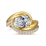 Gabriel & Co. 14K Yellow Gold Curved Diamond Wedding Band