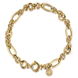 14K Yellow Gold Hollow Figaro Link Chain Bracelet Gabriel & Co. | In-Store
