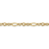 14K Yellow Gold Hollow Figaro Link Chain Bracelet Gabriel & Co. | In-Store