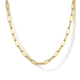 Gabriel & Co. NK6768H-17Y4JJJ 14K yellow gold paperclip chain necklace