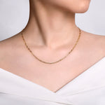 Gabriel & Co. paperclip chain necklace clasp detail