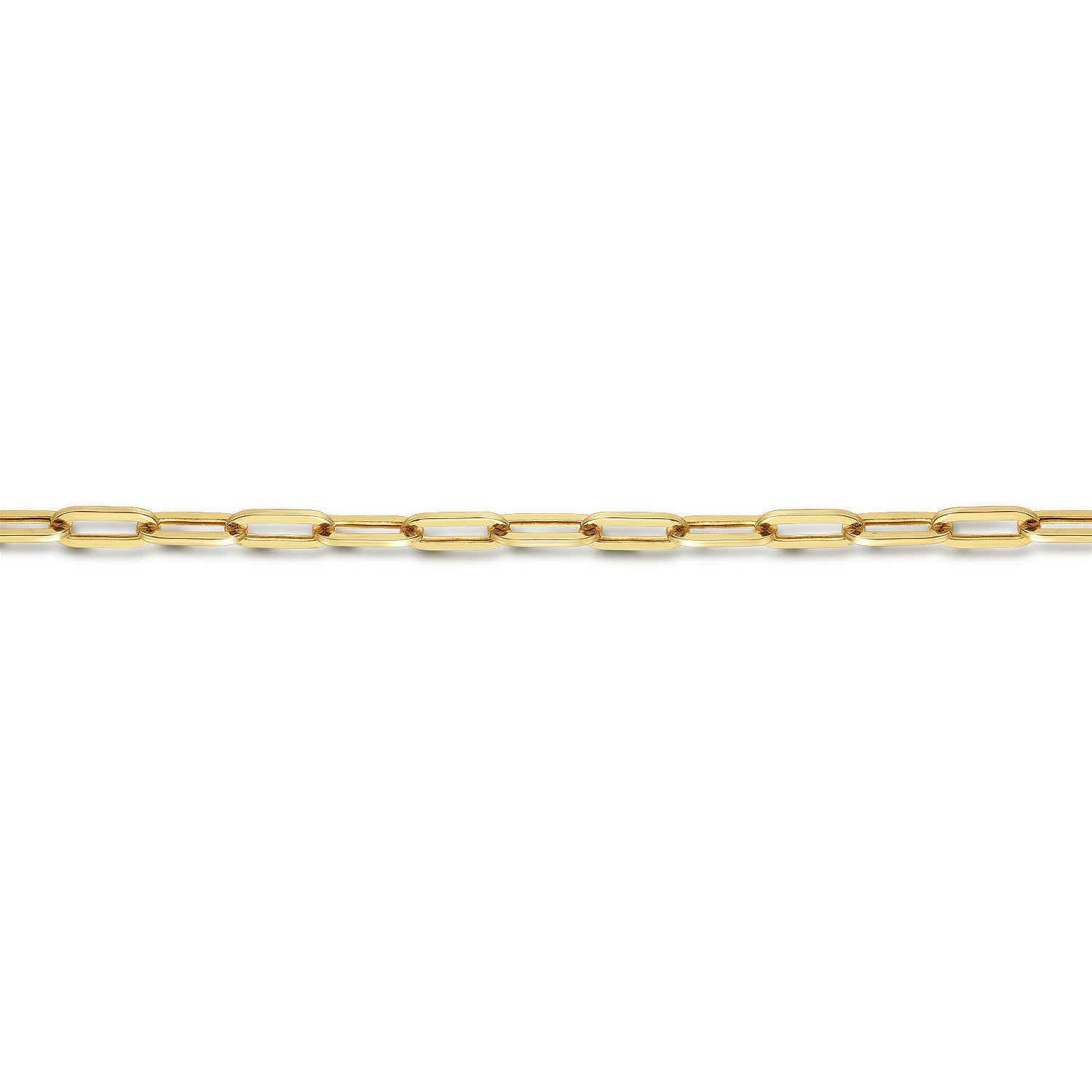 Gabriel & Co. 14K yellow gold paperclip bracelet, link detail