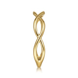 14K Yellow Gold Plain Twisted Stackable Ring