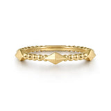14K Yellow Gold Pyramid Classic Ring-Bujukan