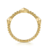 14K Yellow Gold Pyramid Classic Ring-Bujukan