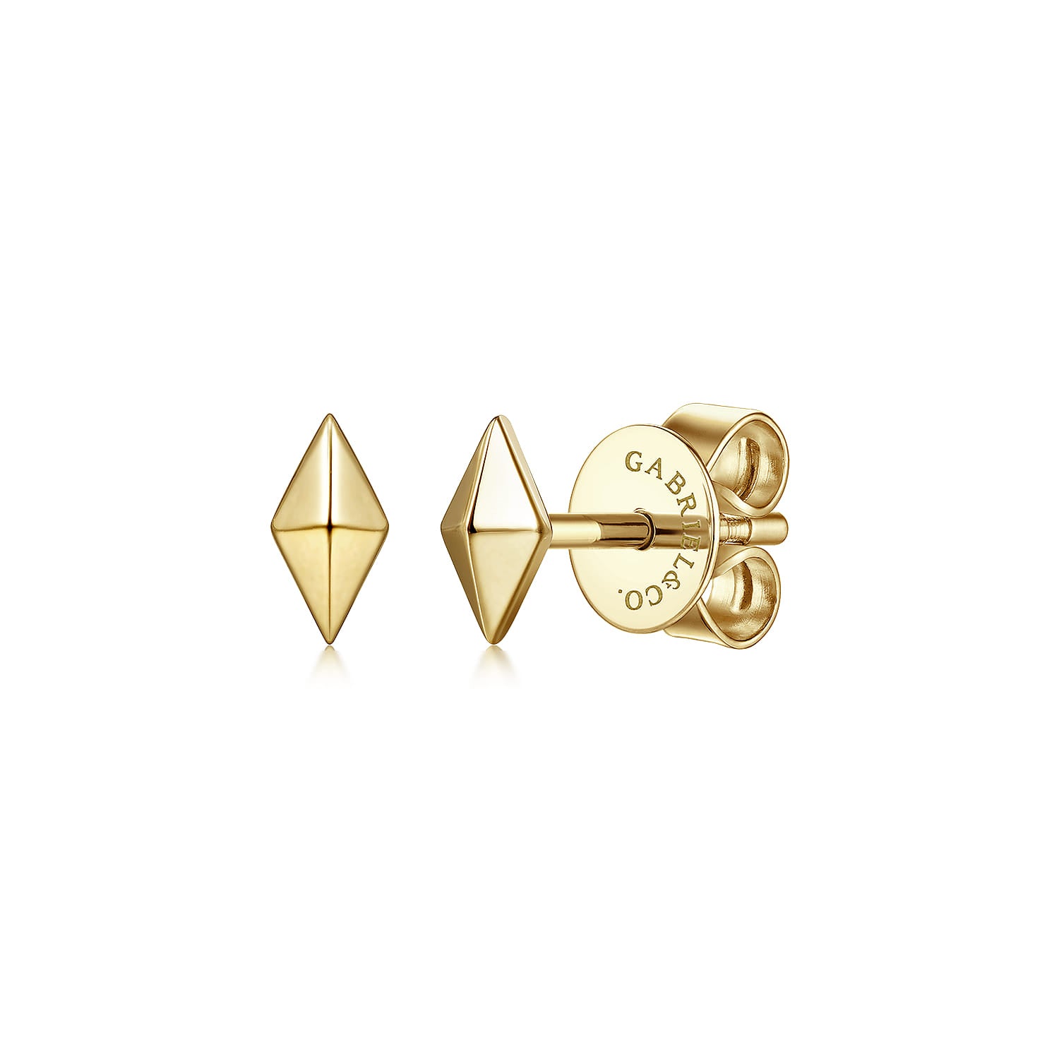 Gabriel & Co. EG14003Y4JJJ 14K yellow gold pyramid stud earrings