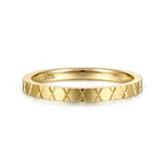Gabriel & Co. 14K Yellow Gold X Pattern Stackable Ring