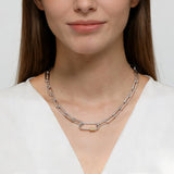 Bujukan Link 14K Gold Sterling Silver Chain Necklace