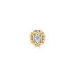 Gabriel & Co. Bujukan diamond flatback stud, side view