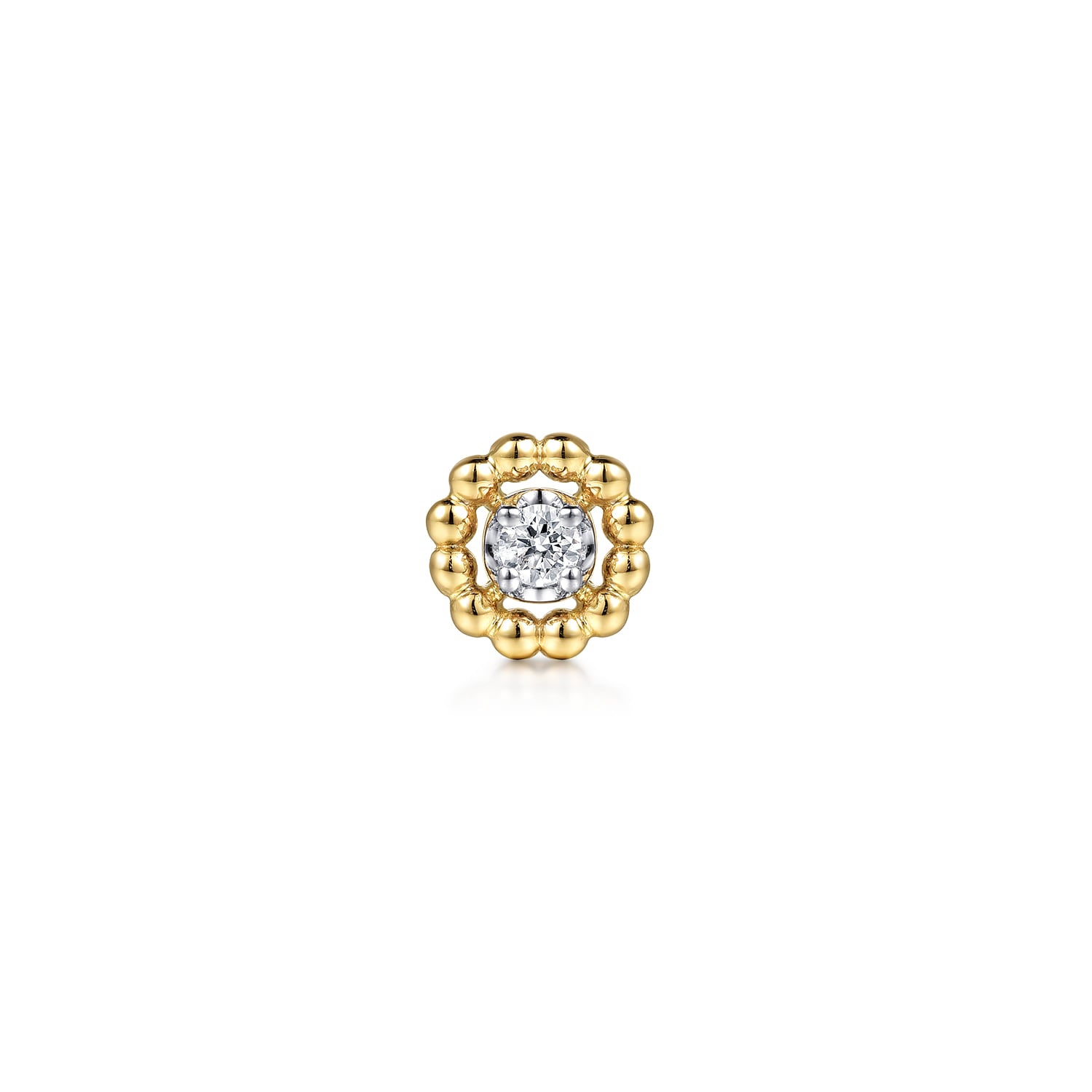Gabriel & Co. Bujukan diamond flatback stud, side view