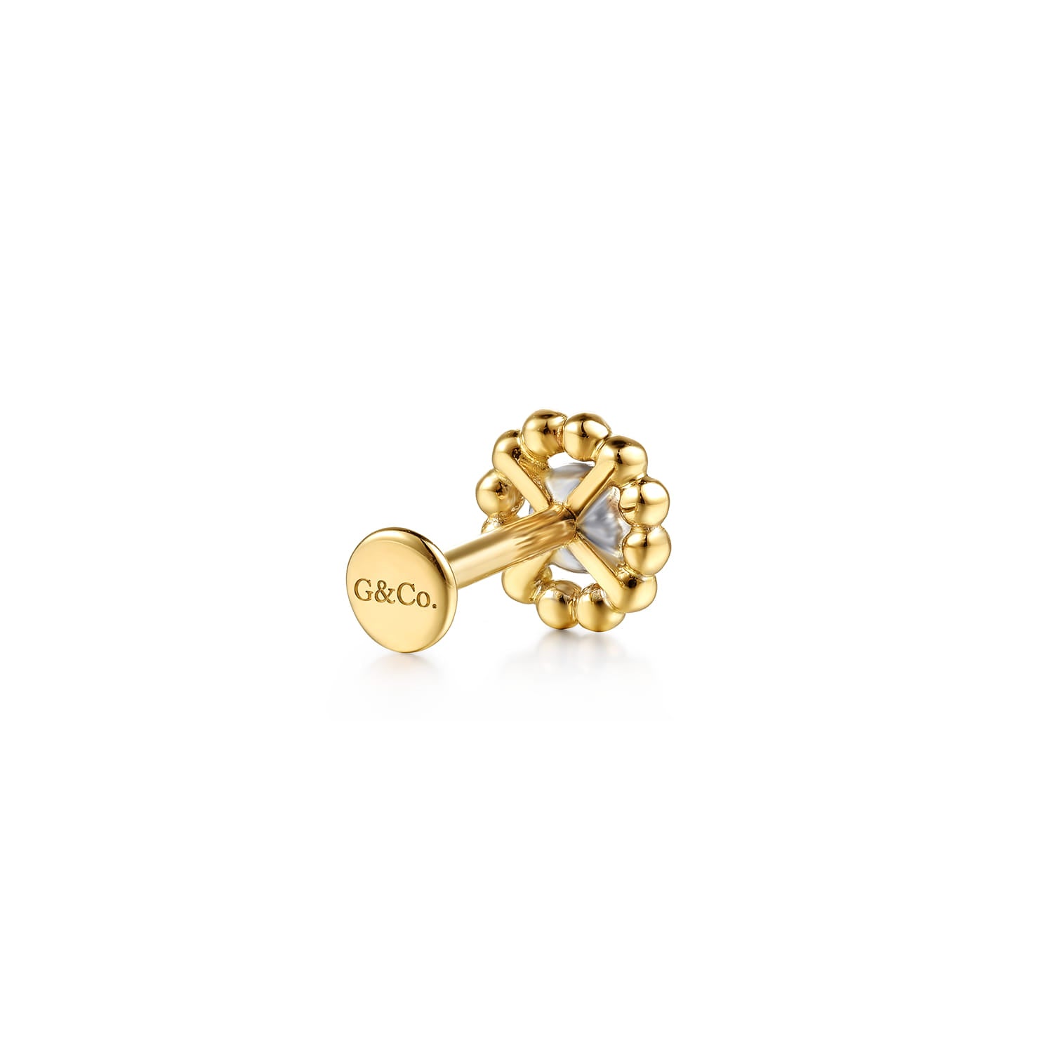 Gabriel & Co. Bujukan flatback stud earring, alternate view