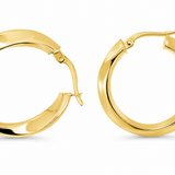 14KT Yellow Gold High-Polish 1-Inch Classic Hoop Earrings