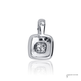 14K White Gold Black Onyx & Diamond Pendant