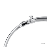 14K White Gold Multigemstone & Diamond Bangle Bracelet - Diamonds, Ruby, Emerald & Sapphire
