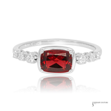 14K White Gold Garnet & Diamond Ring – Garnet & Diamonds | Fine Garnet Jewelry