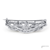 DecoAge One-of-a-Kind Diamond Brooch in 14K White Gold | 5.50 CTW | Handcrafted Masterpiece