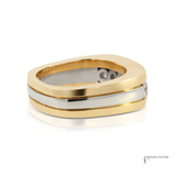 14K Two-Tone Gold Men’s Diamond Band Ring | Lab-Grown Diamonds Statement Ring