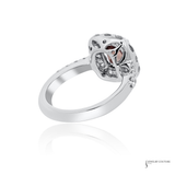14K White Gold Pink Sapphire & Diamond Ring