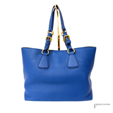 Prada Vitello Daino leather tote bag in blue