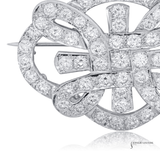 DecoAge One-of-a-Kind Diamond Brooch in 14K White Gold | 5.50 CTW | Handcrafted Masterpiece
