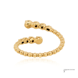 14K Yellow Gold Flexible Diamond Band Ring – Lab Grown | Adjustable Stackable Ring | Free U.S. Shipping