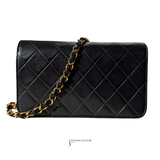 Vintage CHANEL 24k Gold Plated Mini Full Flap pre-Loved